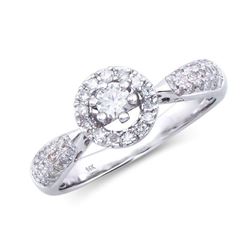 14KT White Gold 0.64ctw Diamond Ring