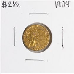 1909 $2 1/2 Indian Head Quarter Eagle Gold Coin