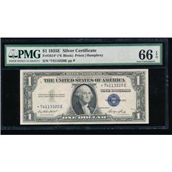 1935E $1 Silver Certificate Star Note PMG 66EPQ