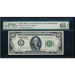 1928A $100 Richmond Federal Reserve Note PMG 65EPQ