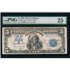 Image 1 : 1899 $5 Chief Silver Certificate PMG 25