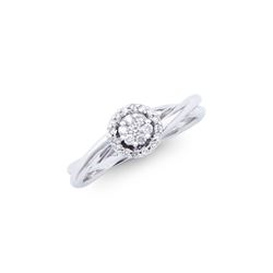 14KT White Gold 0.20ctw Diamond Ring