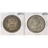 Image 1 : Lot of (2) 1892 $1 Morgan Silver Dollar Coins