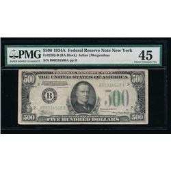 1934A $500 New York Federal Reserve Note PMG 45