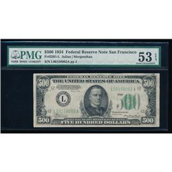 1934 $500 San Francisco Federal Reserve Note PMG 53EPQ