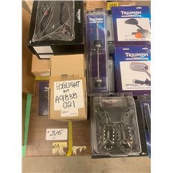 Triumph Tiger Fog Light Kit, BOBBER Knee Pad Kit , Tiger CNC MACHINED FOOTRESTS and other Accessorie