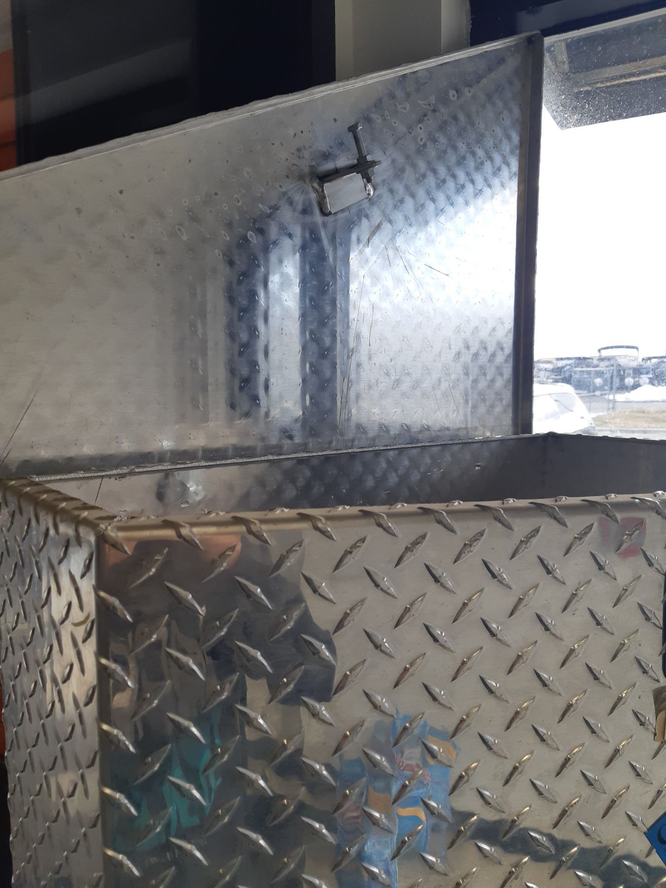 2 H & H Checker Plate Trailer Storage Boxes