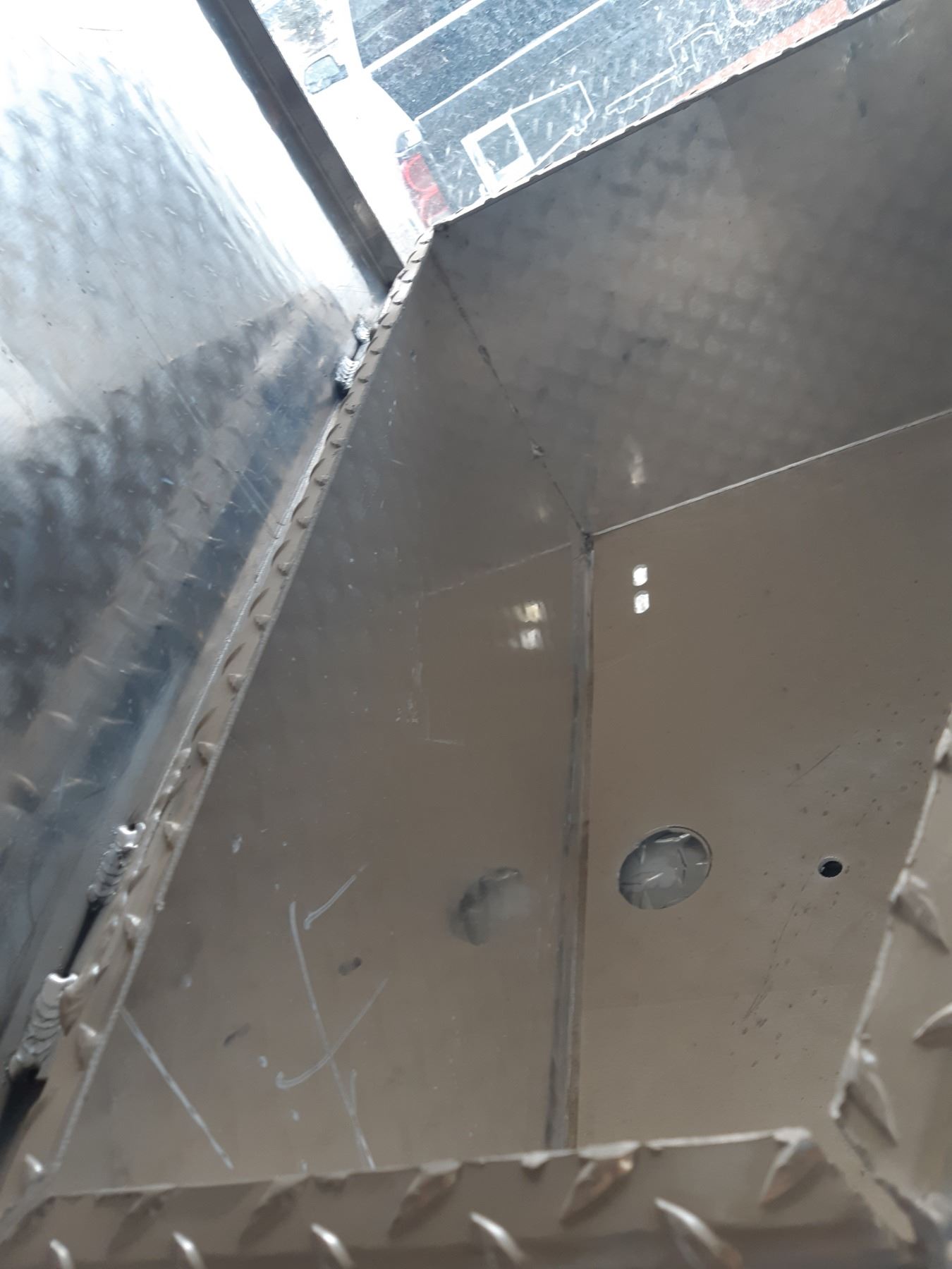 2 H & H Checker Plate Trailer Storage Boxes