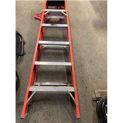 1 Lot 6' Fiber Glass Ladder, 1 - Aluminum Collapsible Step Stool