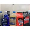 Image 1 : Glass Cleaner, Synthetic Injector Oil, Full Synthetic Oil, Assembly Grease, Power Steering Fluid, Oi