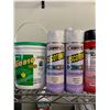 Image 2 : Carpet & Tile Adhesive Eco 810, 2 Castrol Trans Mix, Gear Lube, Hydraulic Fluid, Windex Glass Cleane