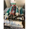 Image 1 : Tubes of Caulking, used Misc. Lubricants, Partial Cans of Glass Cleaner, WD-40, Sea Foam, Tire & Tub
