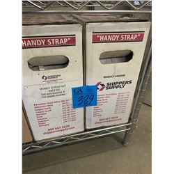 2 Boxes of New Shipping Supply Strapping, 1 Case of 6 - 6"x9" Plastic Zip Bags, 8 New Safety Glasses
