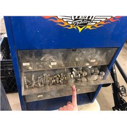 1 Metal Chest with Various Automotive Bulbs, Metal Container of Misc. Fuses