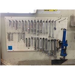 Peg Board with Wrenches 7 Pipe Wrench