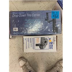 Bumper Mount Drop Down Tire Carrier Model# 9111, High Mount Spare Tire Carrier Model# KIM86101