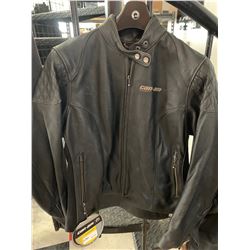 Men's  Black Can Am Leather Jacket - XLarge - New