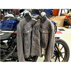 Joe Rocket 2 in 1 Steel City jacket, black with a grey zip out hoodie and protective inserts, size L