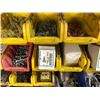 Image 3 : bin compartments with misc. nuts, clips, Asstd. washer tek screws, crimp'n'shrink, u-bolts and more
