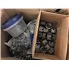 Image 10 : bins full of Asstd. nuts, screws, bolts, cap screws, Asstd.; roll of plastic