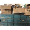 Image 1 : bins full of Asstd. nuts, screws, bolts, cap screws, Asstd.; roll of plastic