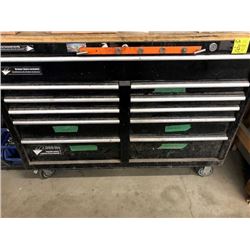 Steadymate tool chest, 11 drawers, full of misc. tools, staple guns, socket set and more