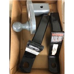 1- Hidden hitch Receiver 6" drop (80137); 1- Curt Receiver (45870); 1-B&W Gooseneck extender