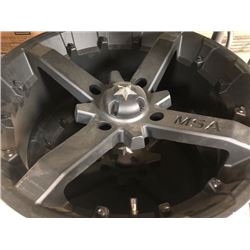 2- MSA black quad rims, 18", new,