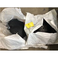 2- Soft Rubber 22" diameter bogies with fused metal bushing