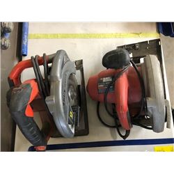 2- Black and Decker 13 Amp circular saws
