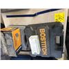Image 1 : 1- Bostitch SX1838 pneumatic nailer and stapler; 1 ox framing nails; 1- 13 piece metal hole saw kit