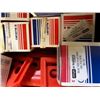 Image 11 : trailer breakaway kit; wheel chocks; oil filters; air brake adapter; marine instrument; slide hammer