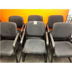 6- padded board room chairs