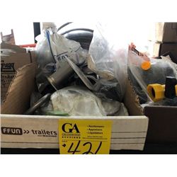Misc Parts, load tie down points, trail leveler feet, casters