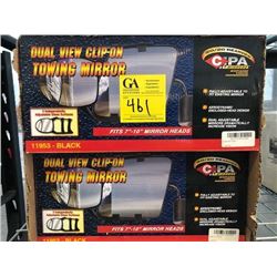 Dual View Clip-on Towing Mirrors
