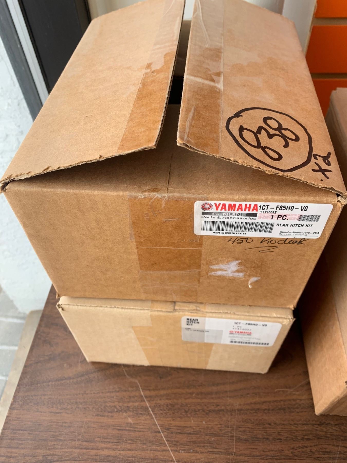 2 Yamaha 1CTF85H0V000 2" Rear Receiver Hitch for Yamaha Grizzly