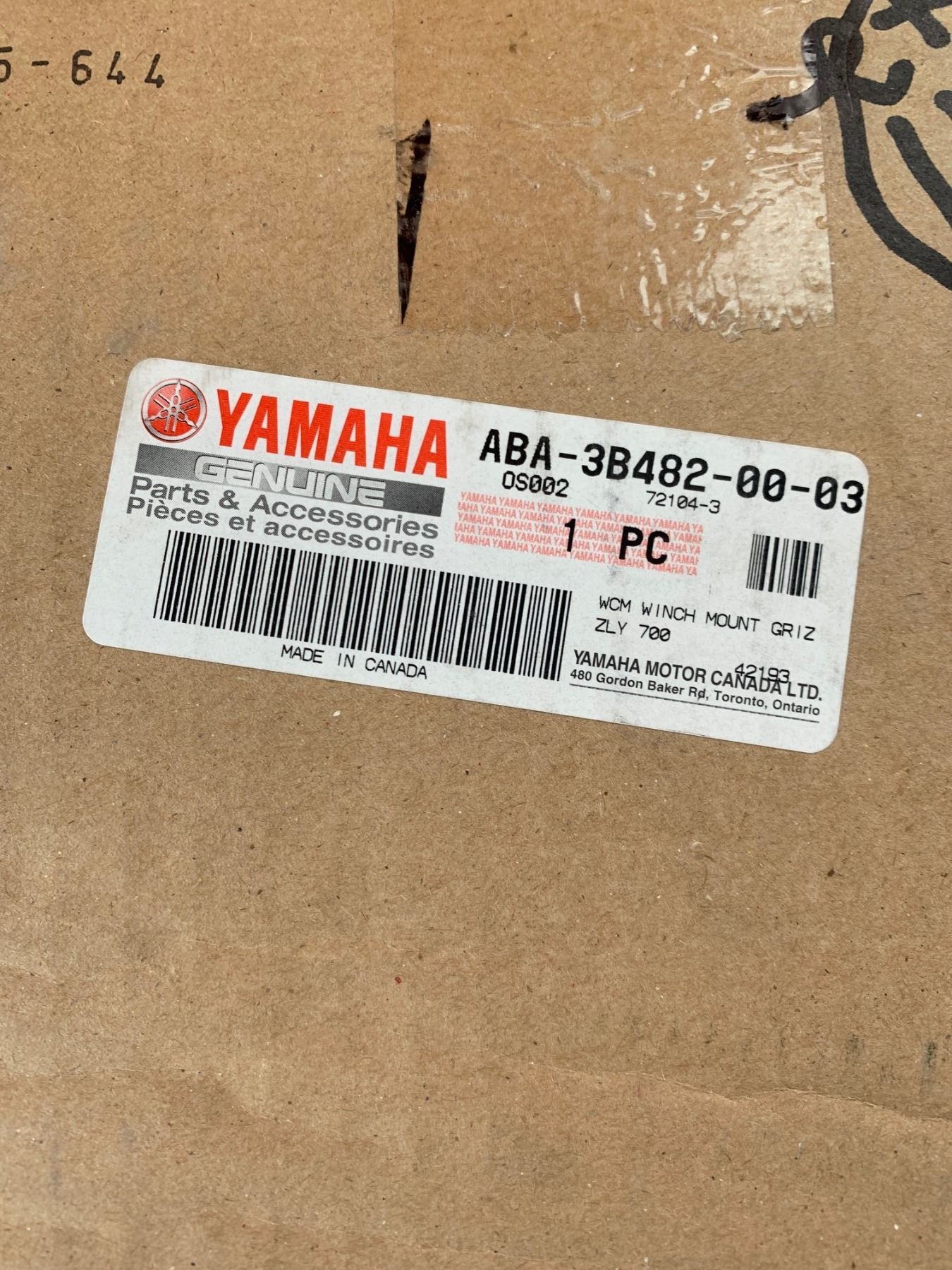 Yamaha Grizzly/Kodiak 700 Winch Mount by Warn / Yamaha Grizzly Winch mount