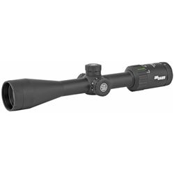 Sig Sauer, WHISKEY3 Rifle Scope, 4-12X40mm, Hellfire Quadplex Illuminated Reticle, 1" Main Tube