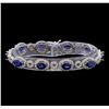 14KT White Gold 8.85 ctw Sapphire and Diamond Bracelet