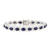 Image 1 : 18.28 ctw Sapphire and Diamond Bracelet - 14KT White Gold