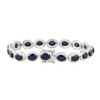 Image 2 : 18.28 ctw Sapphire and Diamond Bracelet - 14KT White Gold