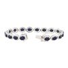 Image 3 : 18.28 ctw Sapphire and Diamond Bracelet - 14KT White Gold