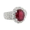 Image 1 : 5.52 ctw Ruby and Diamond Ring - 14KT White Gold