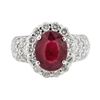 Image 2 : 5.52 ctw Ruby and Diamond Ring - 14KT White Gold