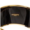 Image 8 : Hermes Beige Multicolor Enamel Gold Plated Extra Wide Bangle Bracelet