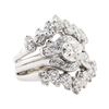 Image 1 : 1.55 ctw Diamond Ring And Ring Guard - 14KT White Gold