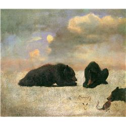 Grizzly Bears by Albert Bierstadt