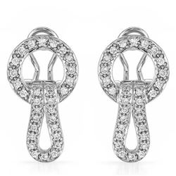 18k White Gold 0.50CTW Diamond Earrings, (SI1-SI2/G-H)