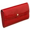 Image 2 : Louis Vuitton Red Monogram Vernis Leather Sarah Wallet