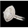 Image 1 : 1.55 ctw Diamond Ring - 18KT White Gold